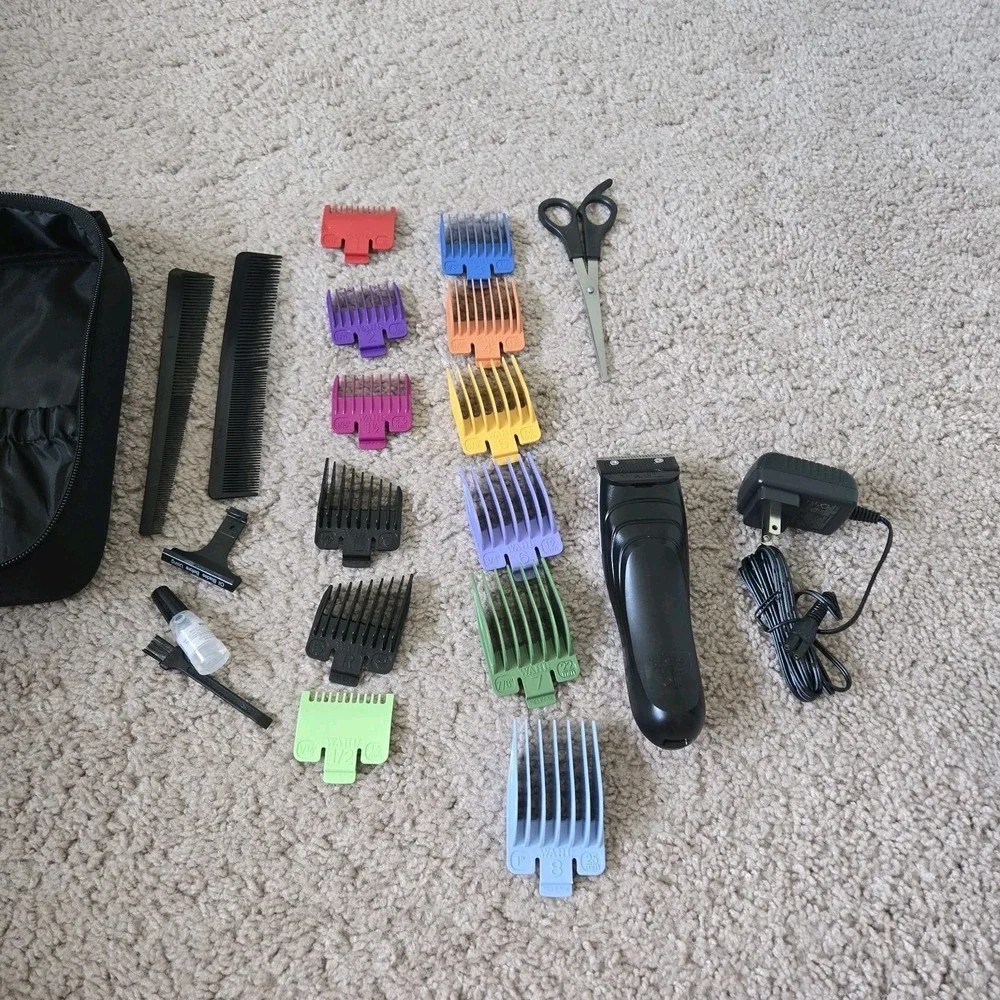 Wahl Color Pro Cordless Hair Clipper Trimmer Kit Rechargeable 9649 New In Case